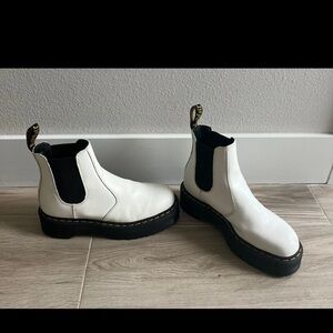 White Doc Marten Platform Boots